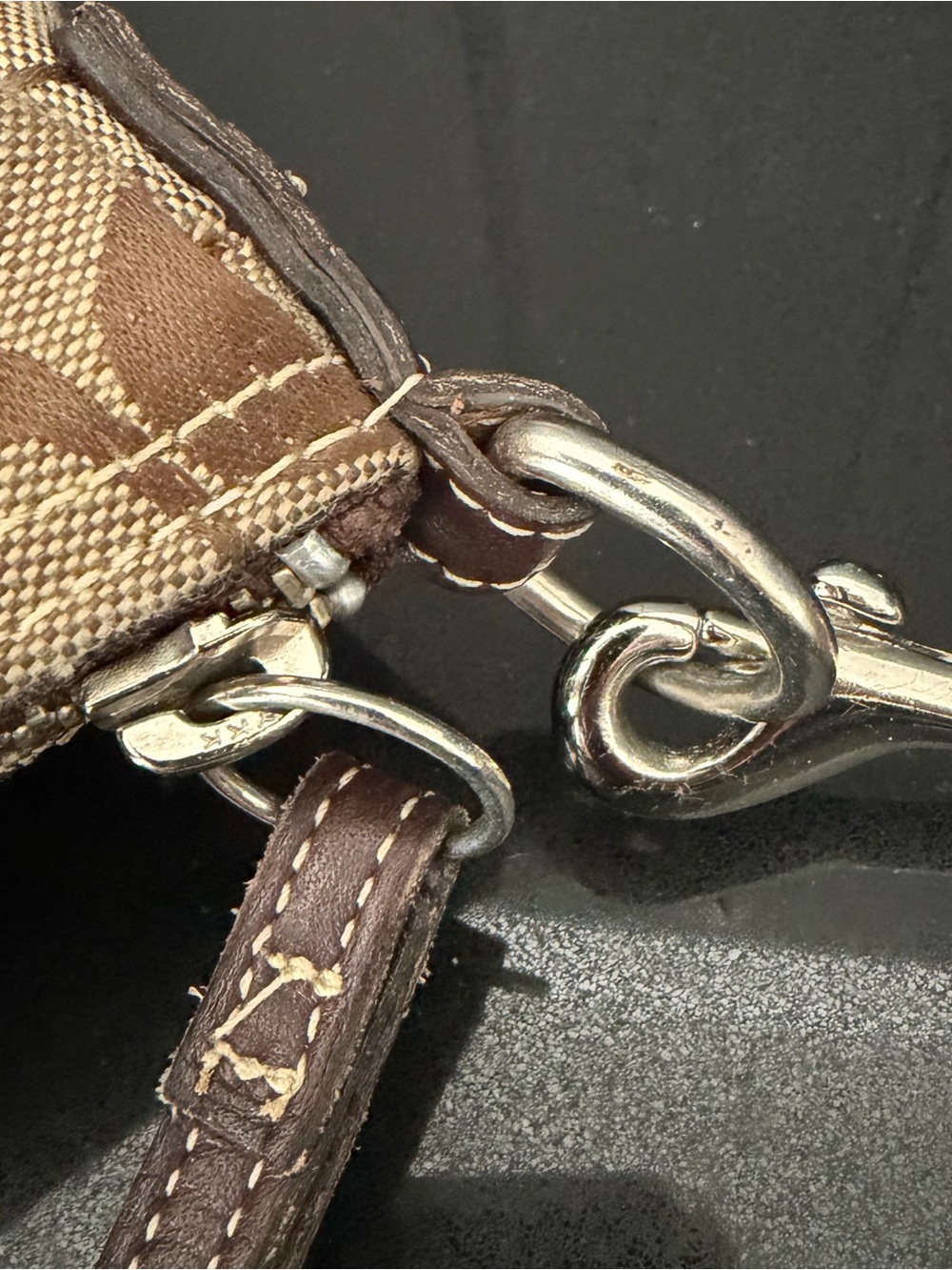 Rare USA Made Coach 6094 Signature Demi Y2K Baguette Bag - Picture 7 of 11